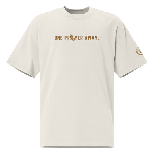 Oversized One Prayer Away Bone Color t-shirt