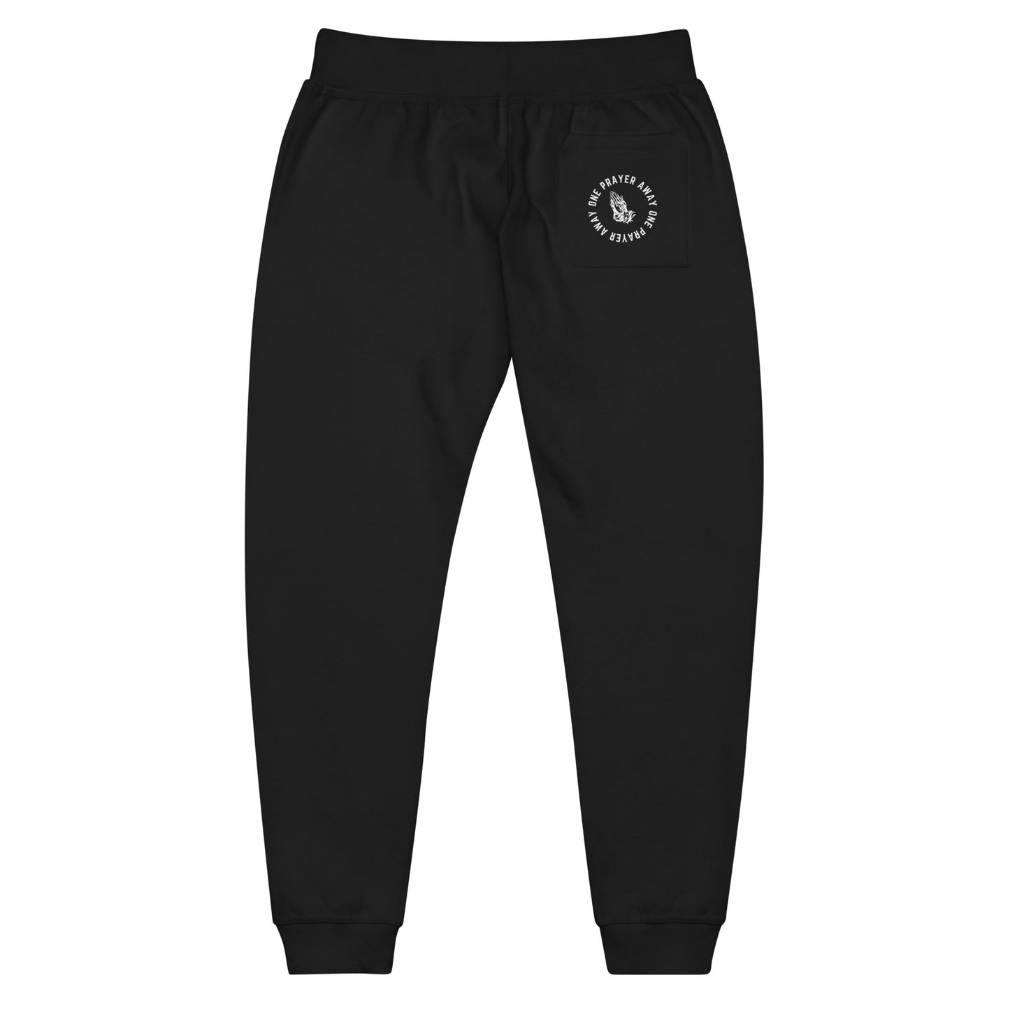 Unisex One Prayer Away Joggers - Black and Dusty Rose