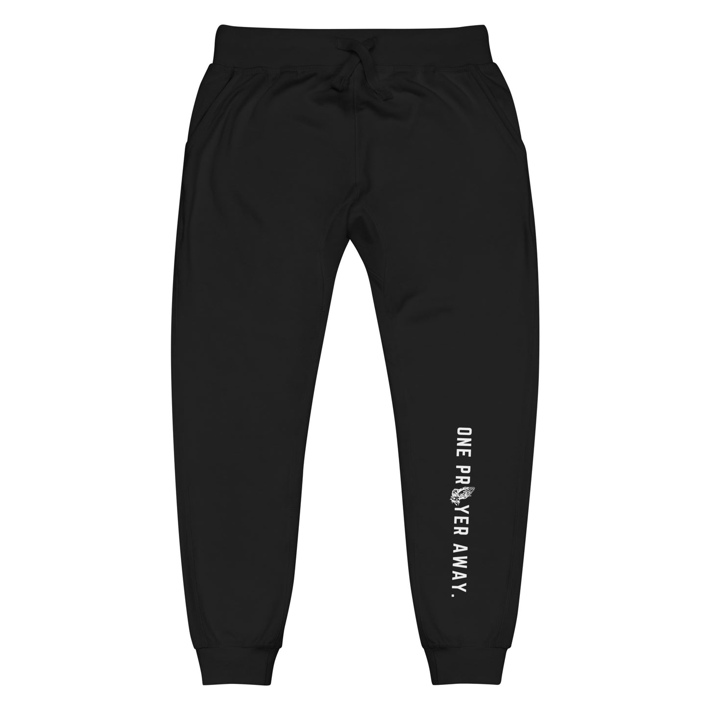 Unisex One Prayer Away Joggers - Black and Dusty Rose