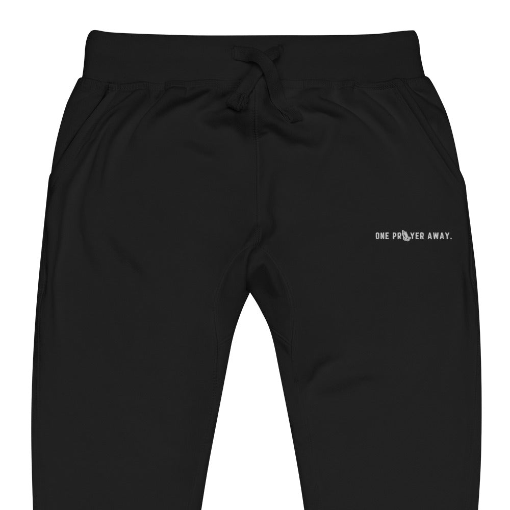 Unisex One Prayer Away Jogger - Black, Green, and Maroon