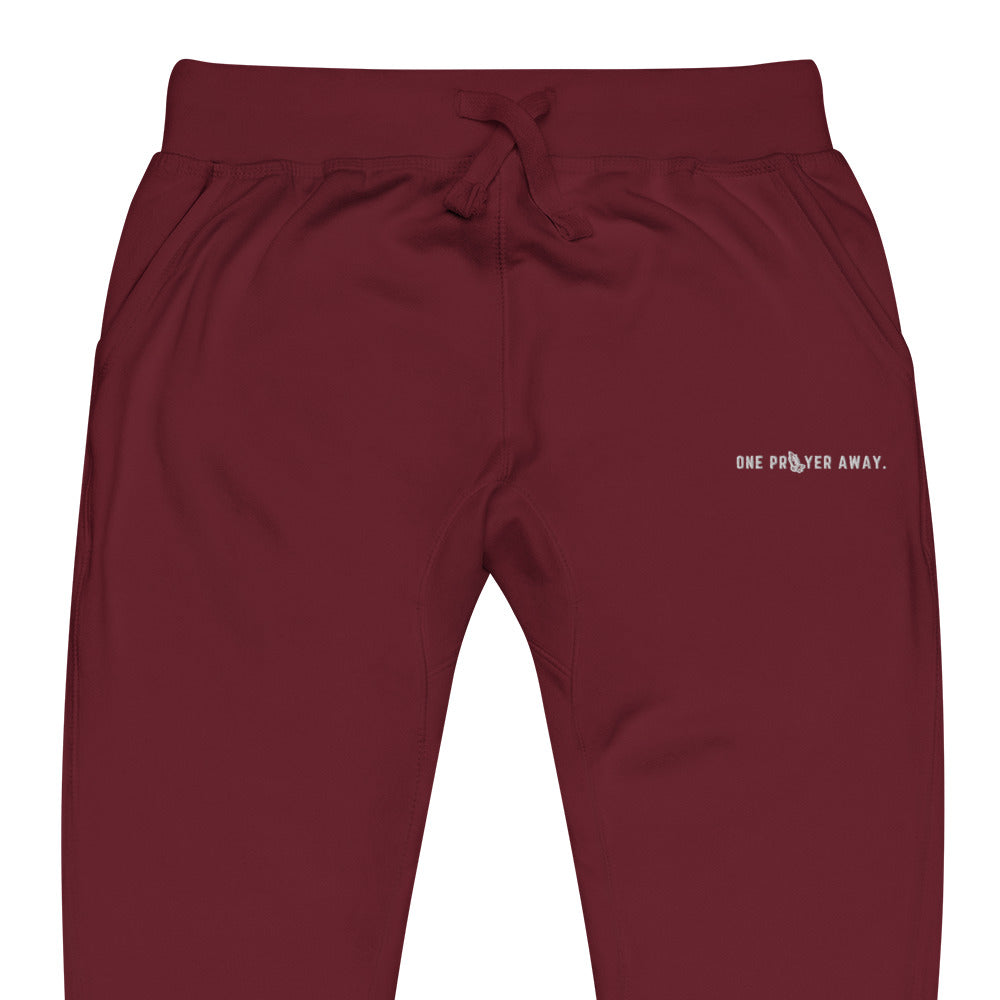 Unisex One Prayer Away Jogger - Black, Green, and Maroon