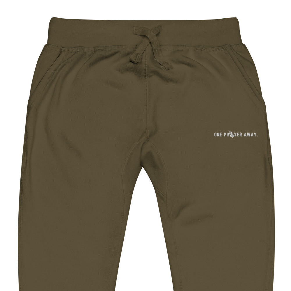 Unisex One Prayer Away Jogger - Black, Green, and Maroon